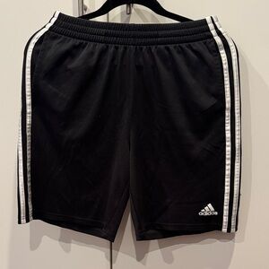 Adidas Kids XL Black and White Athletic Shorts
